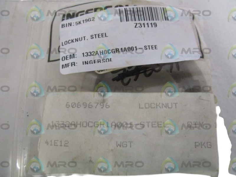 INGERSOLL RAND STEEL LOCKNUT 1332AH0CGR1A001-9 NSNP IN BAG