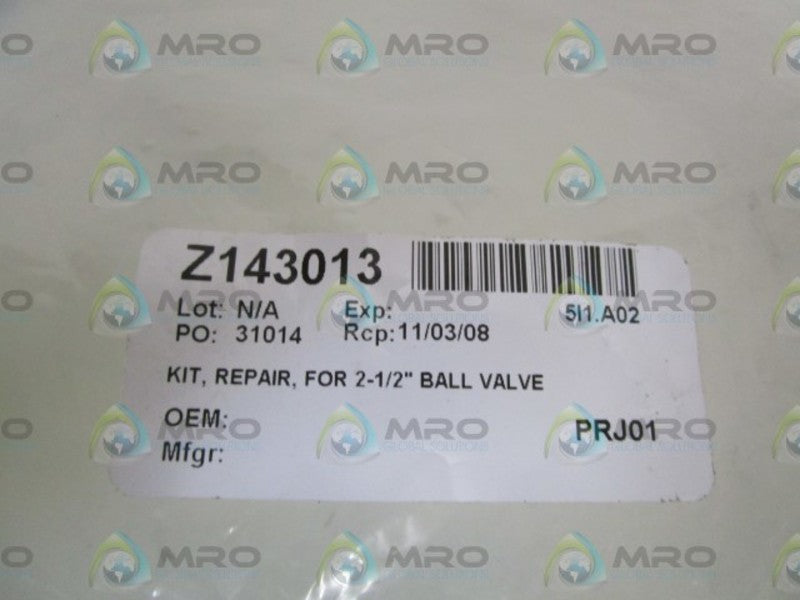 PBM 2-1/2" BALL VALVE REPAIR KIT SITFJ8-G-1 NSNP