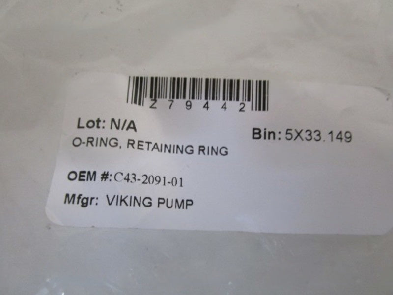 VIKING PUMPS ROTOR RETAINER C43-2091-01 NSNP