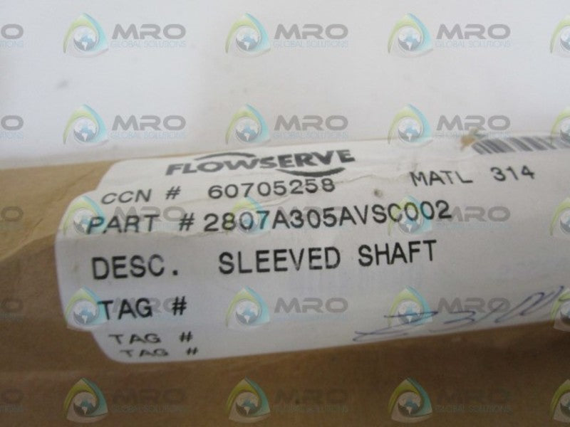 FLOWSERVE SLEEVED SHAFT 2807A305AVSC002 NSNP