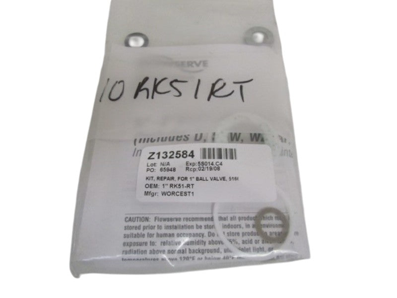 WORCESTER CONTROLS  1" BALL VALVE REPAIR KIT RK51-RT NSNP