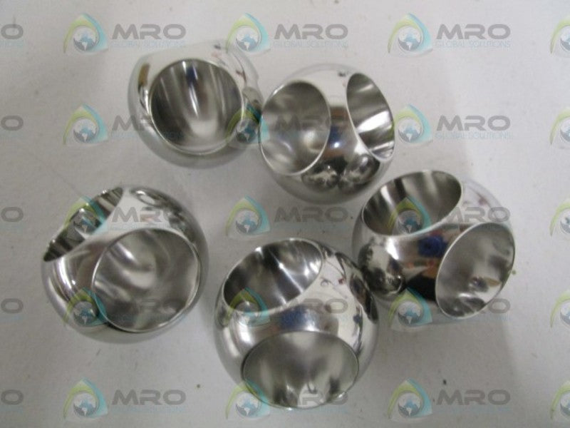 LOT OF 5 1"DIA, 316L SS, 3-WAY BALL HLE-9-AF NSNP