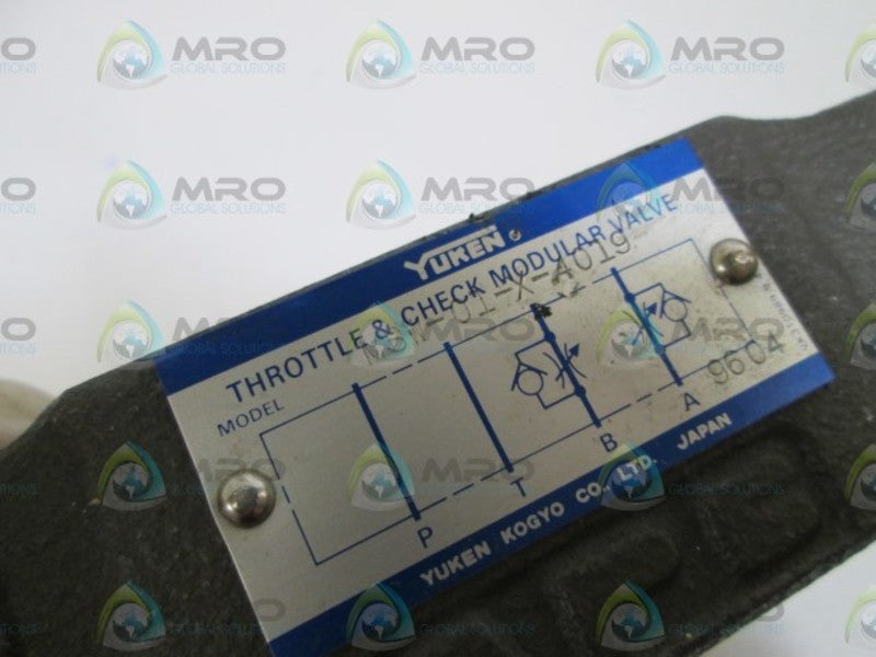 YUKEN MODULAR VALVE MSW-01-X-4019 NSNP