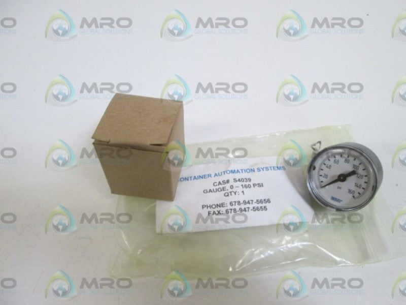 WIKA B1 PRESSURE GAUGE 0-160 PSI NSMP