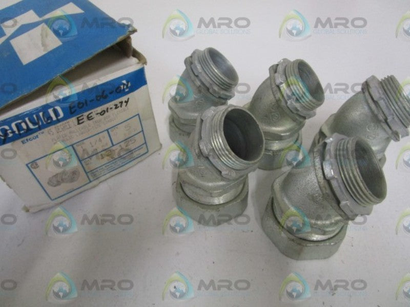 LOT OF 5 GOULD 1-1/4" CONNECTOR 13-125 NSMP