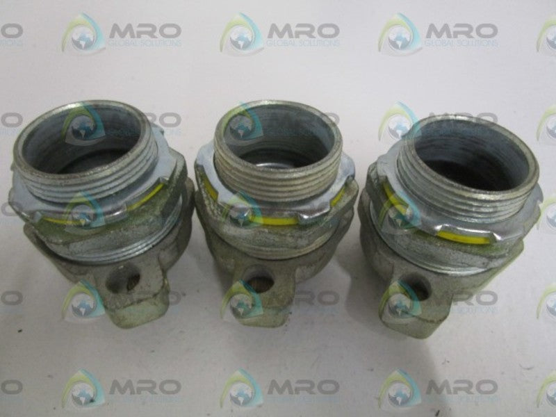 LOT OF 3 O-Z/GEDNEY 1-1/4" CONNECTOR 4Q-125L NSMP