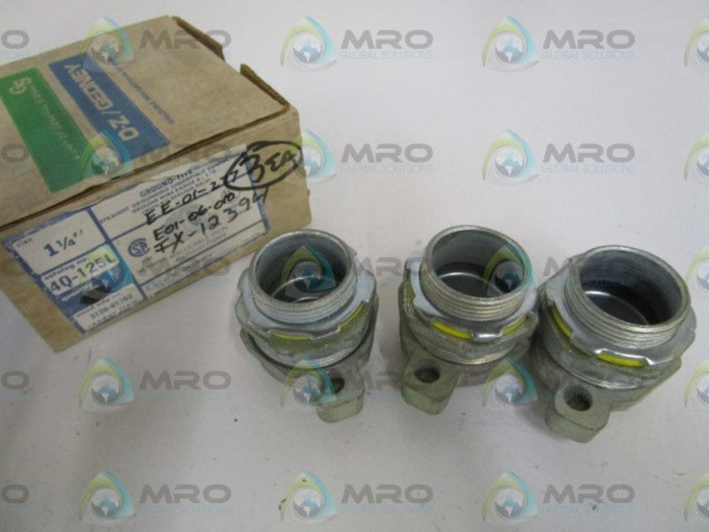 LOT OF 3 O-Z/GEDNEY 1-1/4" CONNECTOR 4Q-125L NSMP