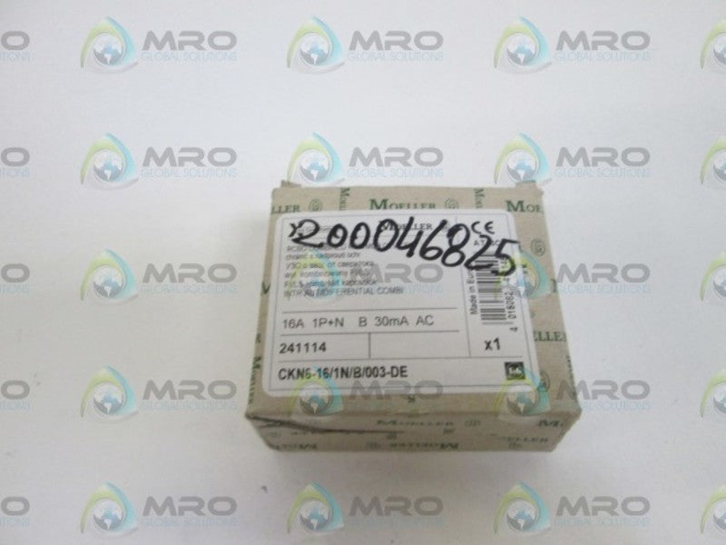 MOELLER CIRCUIT BREAKER CKN6-16/1N/B/003-DE NSMP