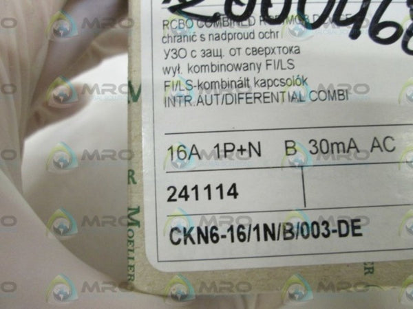 MOELLER CIRCUIT BREAKER CKN6-16/1N/B/003-DE NSMP