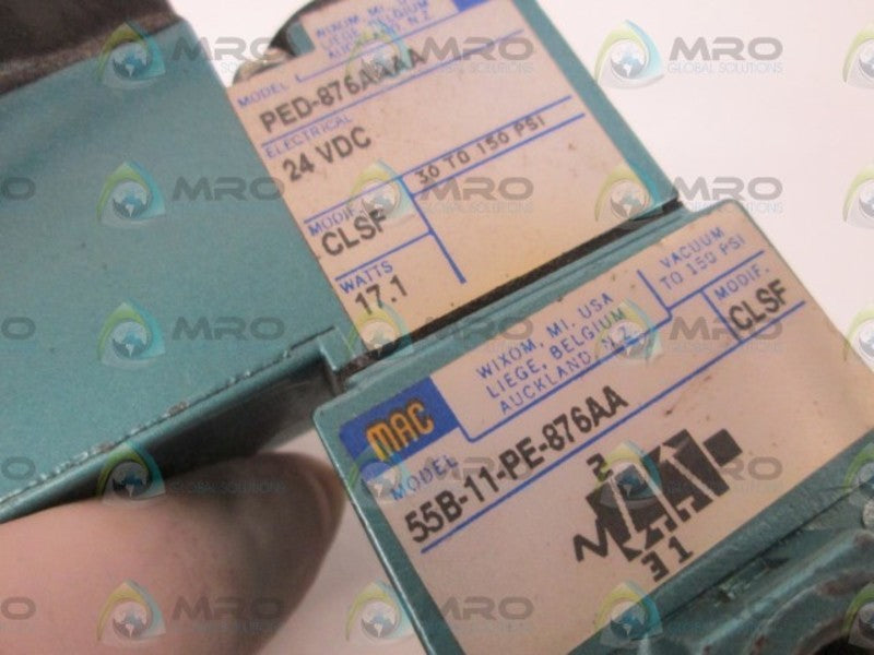 MAC VALVE 55B-11-PE-876AA UNMP