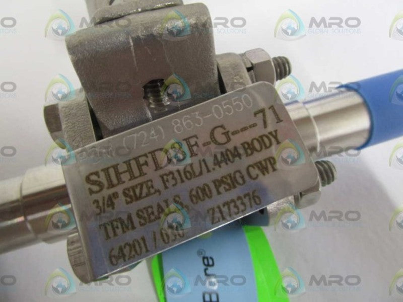 PBM 3/4" VALVE SIHFD8F-G-71 NSNP