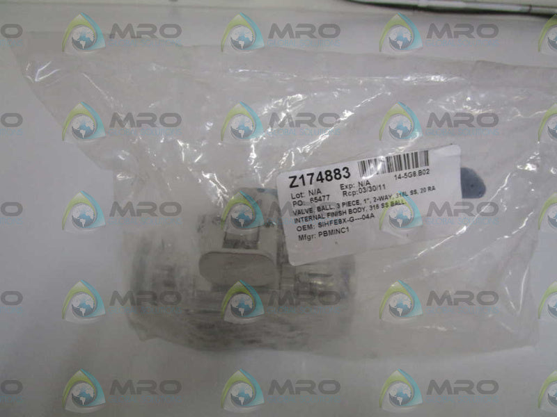 PBM 1" BALL VALVE SIHFE8X-G-04A NSNP IN BAG