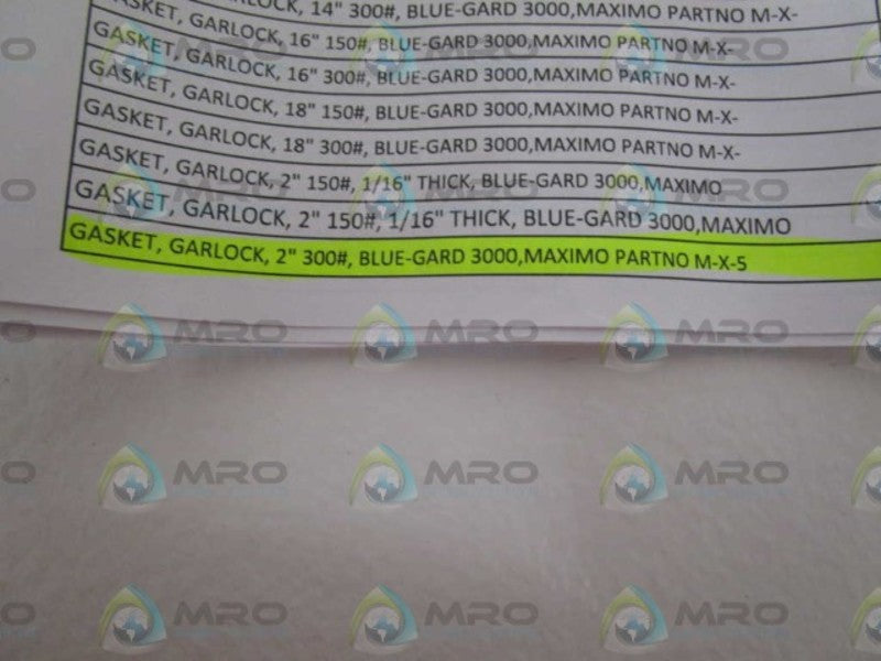LOT OF 20 GARLOCK 2" GASKET 300# NSNP