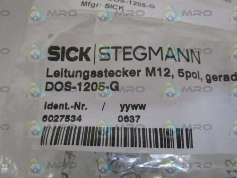 SICK CONNECTOR DOS-1205-G NSNP IN BAG