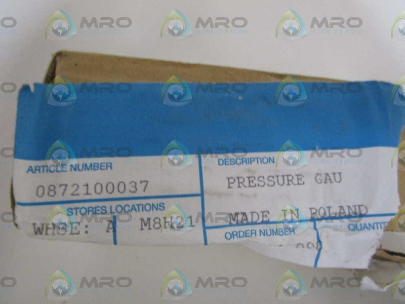 ATLAST COPCO 0-230PSI PRESSURE GAUGE 0872100037  NSMP