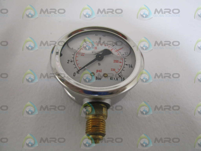 ATLAST COPCO 0-230PSI PRESSURE GAUGE 0872100037  NSMP