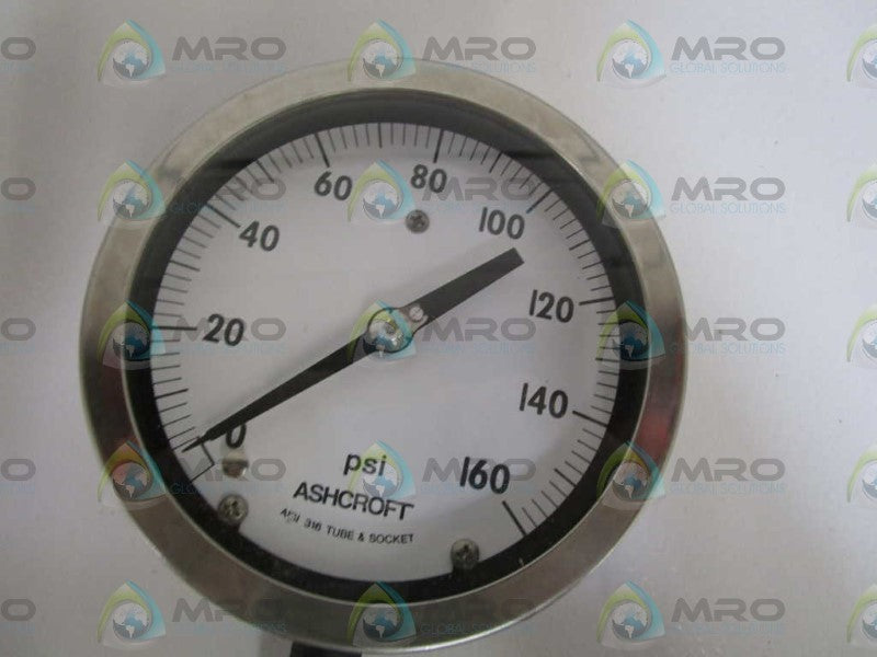 ASHCROFT 451009S02LXPDWN-160# PRESSURE GAUGE 0-160 PSI  NSMP