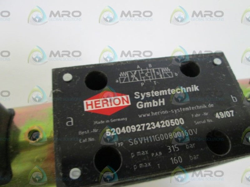 HERION VALVE S6VH11G00800160V NSNP