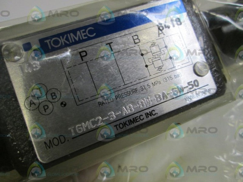 TOKIMEC PRESSURE RELIEF VALVE TGMC2-3-AB-BW-BA-GW-50 NSMP