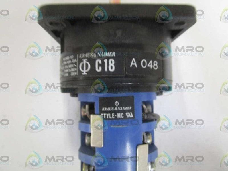 KRAUS & NAIMER C18A048 ROTARY SWITCH NSNP