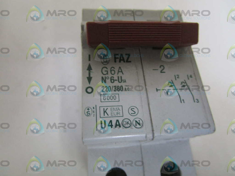 KLOCKNER MOELLER FAZ-G6A-2 CIRCUIT BREAKER NSNP