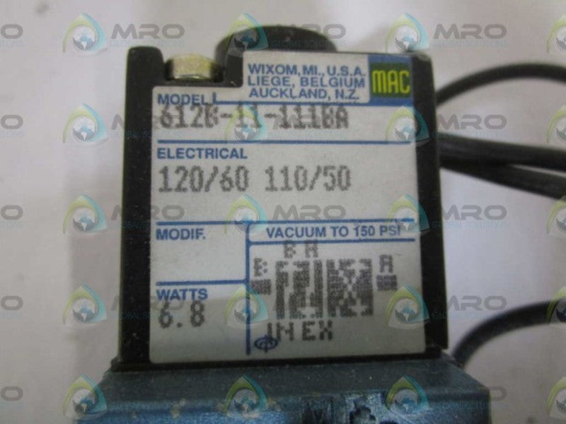 MAC 612B-11-111BA SOLENOID VALVE UNMP