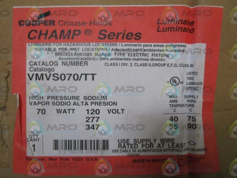 COOPER  VMVS070/TT  LUMINAIRE  NSMP