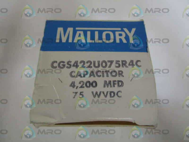 MALLORY CGS422U075R4C CAPACITOR 74VDC NSMP