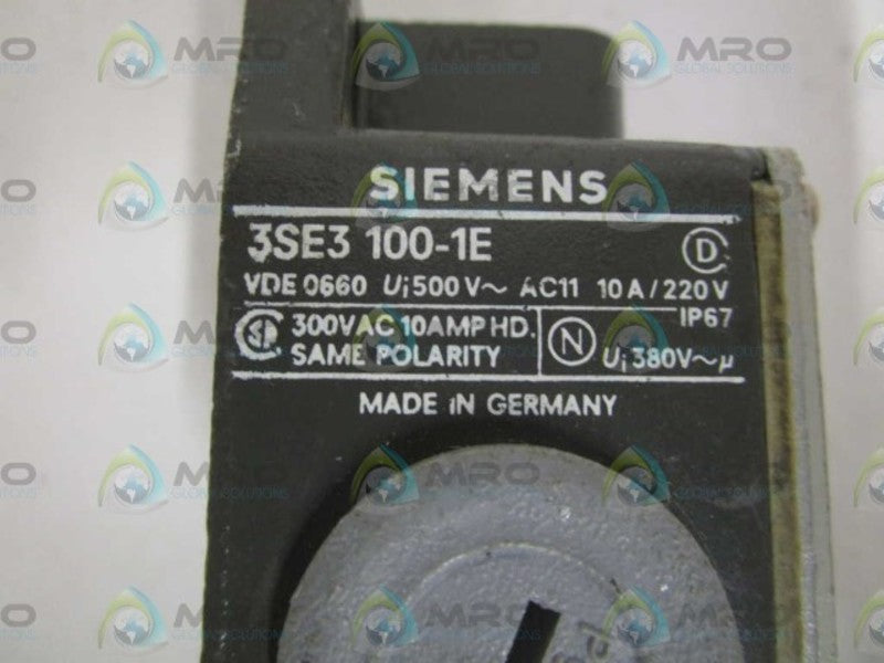 SIEMENS 3SE3100-1E LIMIT SWITCH (AS PICTURED) UNMP