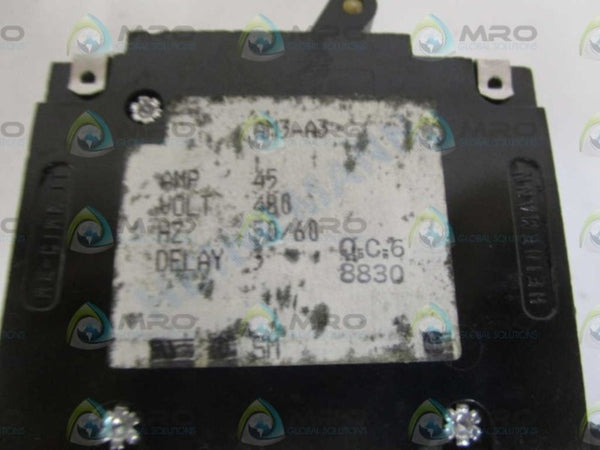 HEINEMANN AM3-A3 CIRCUIT BREAKER 45AMPS UNMP