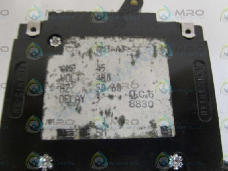 HEINEMANN AM3-A3 CIRCUIT BREAKER 45AMPS UNMP