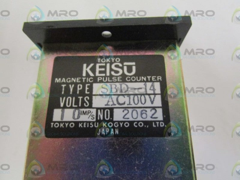 TOKYO KEISU SBD-14 MAGNETIC PULSE COUNTER NSNP