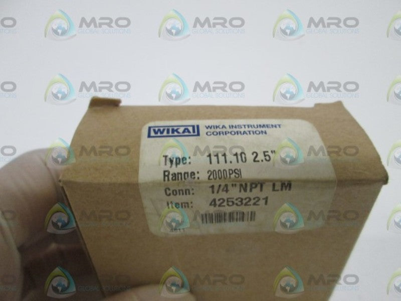 WIKA GAUGE 111.10 2.5" 2000 PSI 1/4" NPT LM / 4253221 NSMP