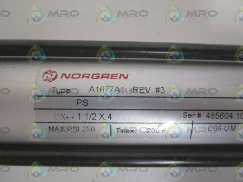 NORGREN A1677A1 1-1/2X4 PNEUMATIC CYLINDER NSNP