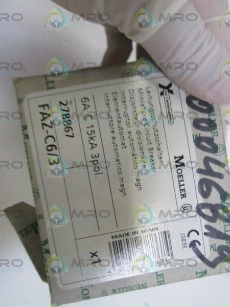 MOELLER MINI CIRCUIT BREAKER FAZ-C6/3 NSMP