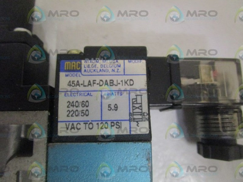 MAC 45A-LAF-DABJ-1KD SOLENOID VALVE NSNP