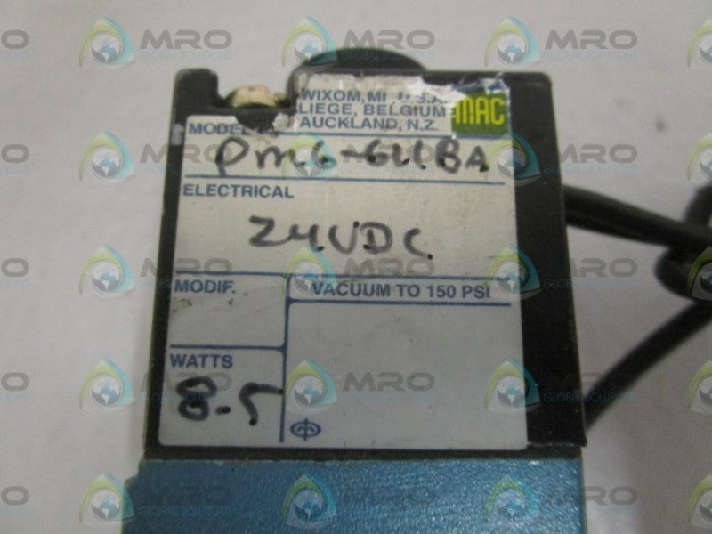MAC PM6-611BA SOLENOID COIL 24VDC NSNP