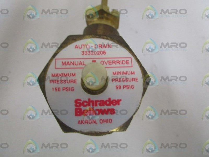 SCHRADER BELLOWS 33320205 AUTO-DRAIN MANUAL OVERRIDE NSNP
