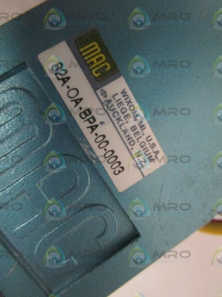 MAC 82A-0A-BPA-00-0003 BASE MANIFOLD SOLENOID VALVE NSNP