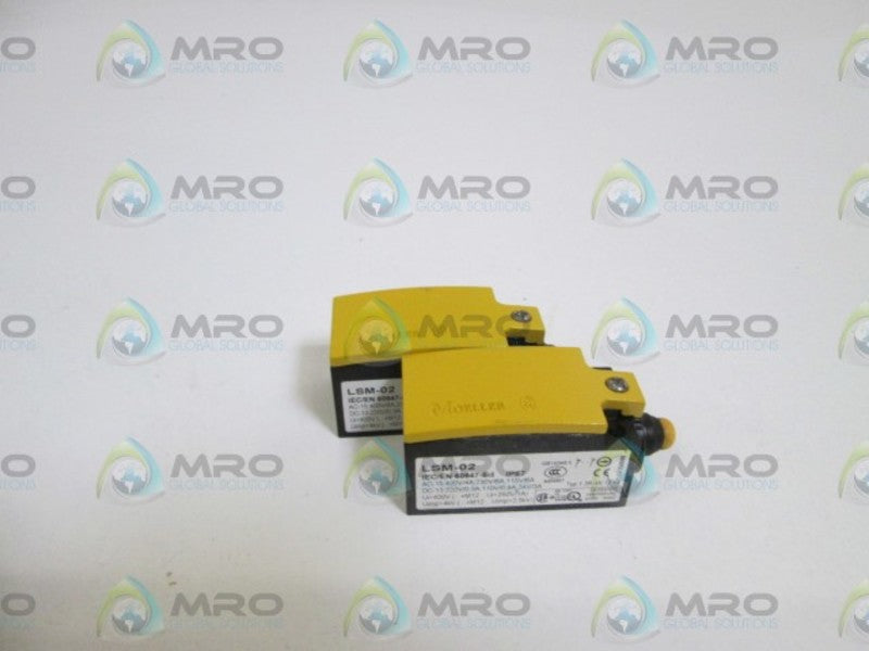 LOT OF 2 MOELLER LIMIT SWITCH W/ PLUNGER LSM-02 NSMP