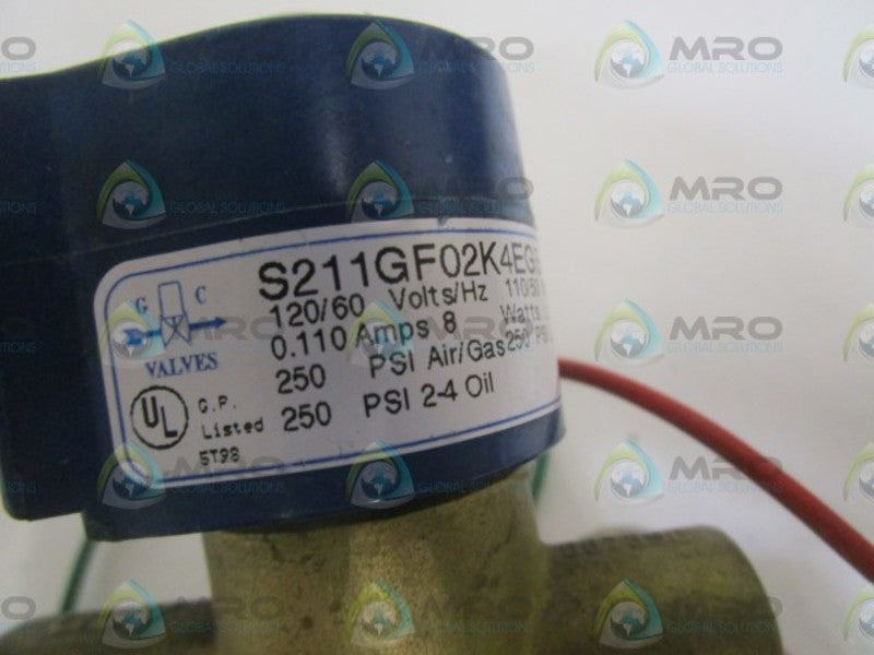 GC VALVES S211GF02K4EG5 SOLENOID VALVE UNMP