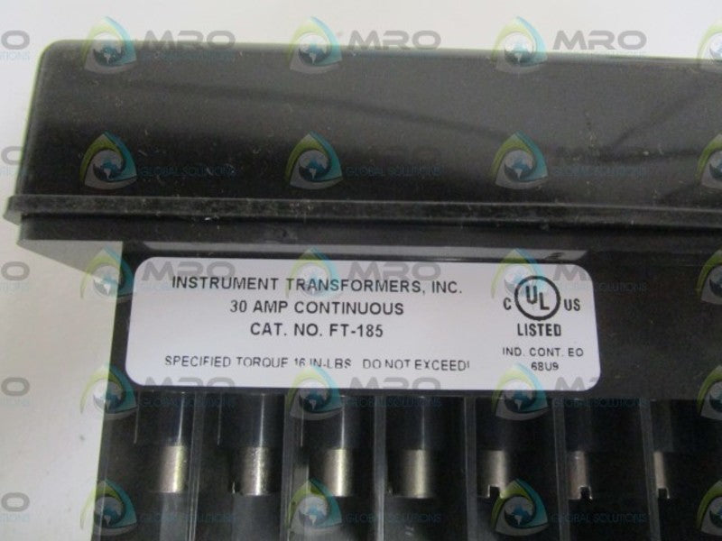 INSTRUMENT TRANSFORMERS FT-185 CONTINUOUS TRANSFORMER 30AMP NSNP