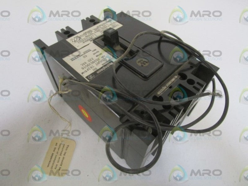 WESTINGHOUSE 2609D39G18 CIRCUIT BREAKER 100AMP NSNP