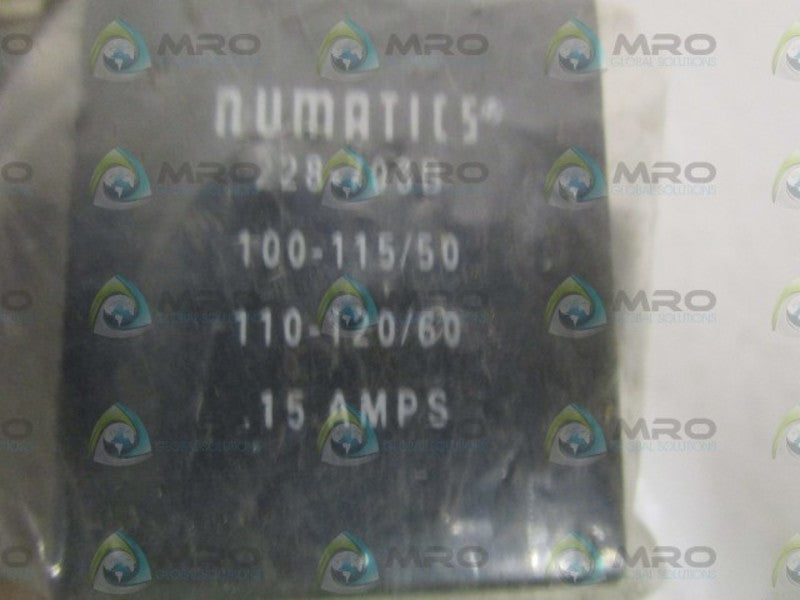 NUMATICS 228-703B VALVE COIL .15AMPS  NSMP
