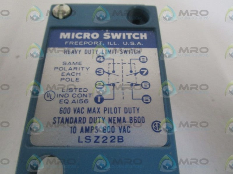 MICROSWITCH LSZ22B LIMIT SWITCH (AS PICTURED) NSMP