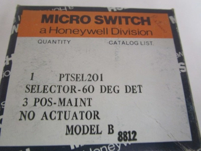 MICRO SWITCH PTSEL201 SELECTOR SWITCH NSMP
