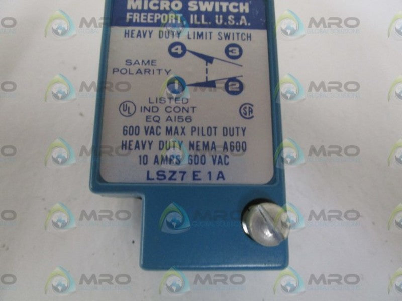 MICRO SWITCH LSZ7E1A LIMIT SWITCH (AS PICTURED) NSMP