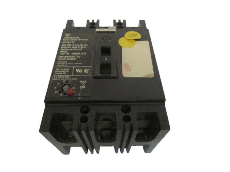 WESTINGHOUSE MCP0322R CIRCUIT BREAKER 3A NSNP