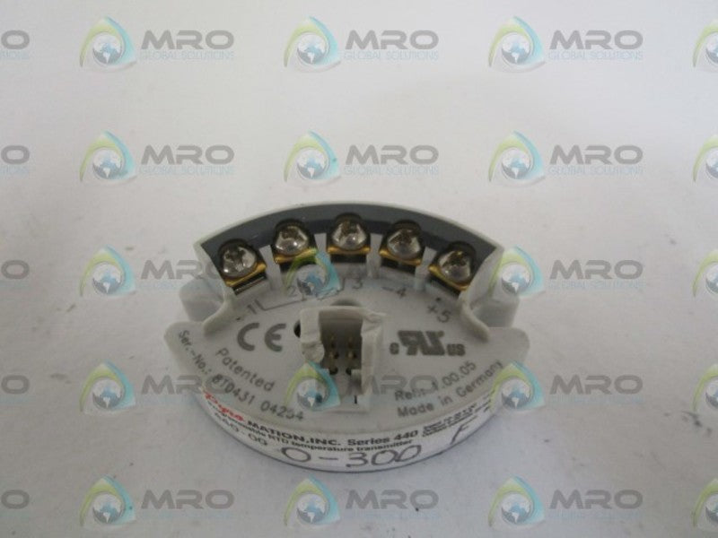 PYROMATION 440-00-0-300F TEMPERATURE TRANSMITTER (AS PICTURED) NSNP