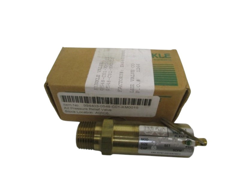 KUNKLE VALVE 548-C01-KM AIR PRESSURE RELIEF VALVE 1/2" NSMP